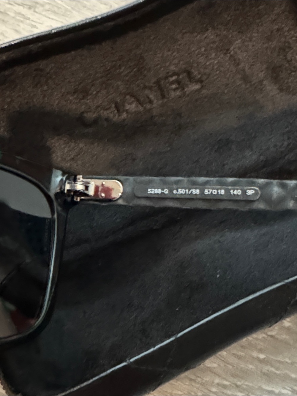 CHANEL Black Quilted-Temple Sunglasses with Logo Case - Picture 8 of 11